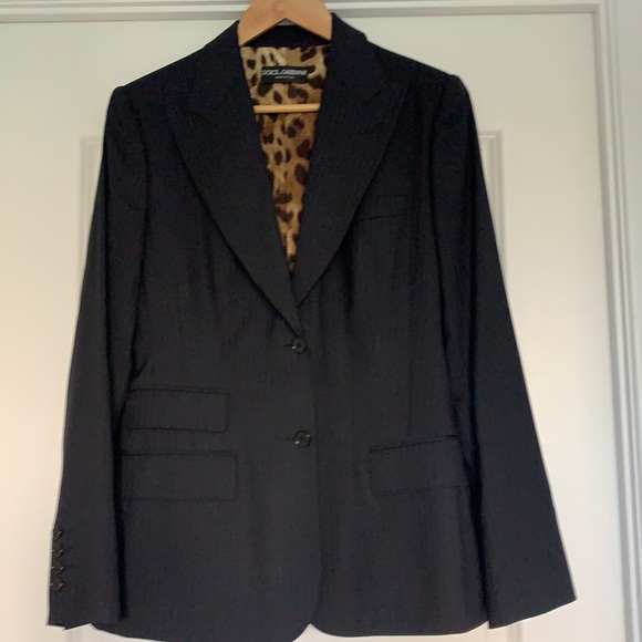 Dolce & Gabbana authentic navy/black blazer size L  like new ! - Picture 2 of 12